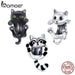 Pet Series 925 Sterling Silver Cartoon Black Cat Charms