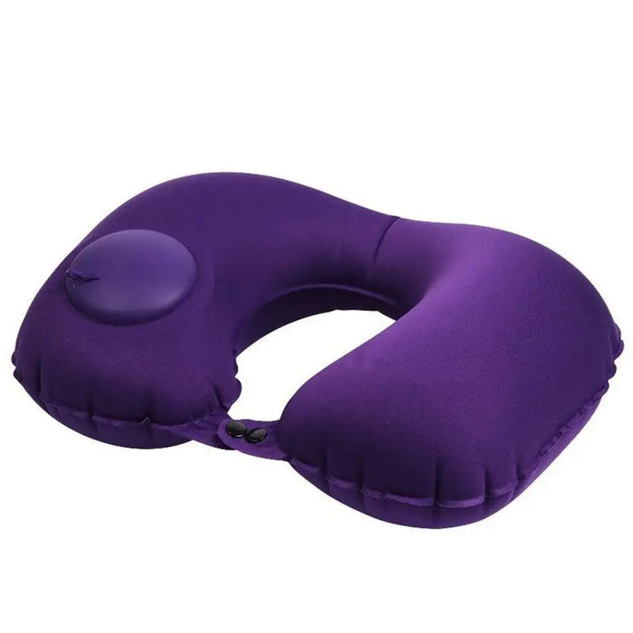 U Shaped Portable Inflatable Manual Pressurized Neck Pillow