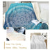 Sherpa Throw Blanket Turquoise Paisley Mandala Design