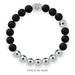 Silicone 316 Steel Silver Anions Black Elastic Bracelets For