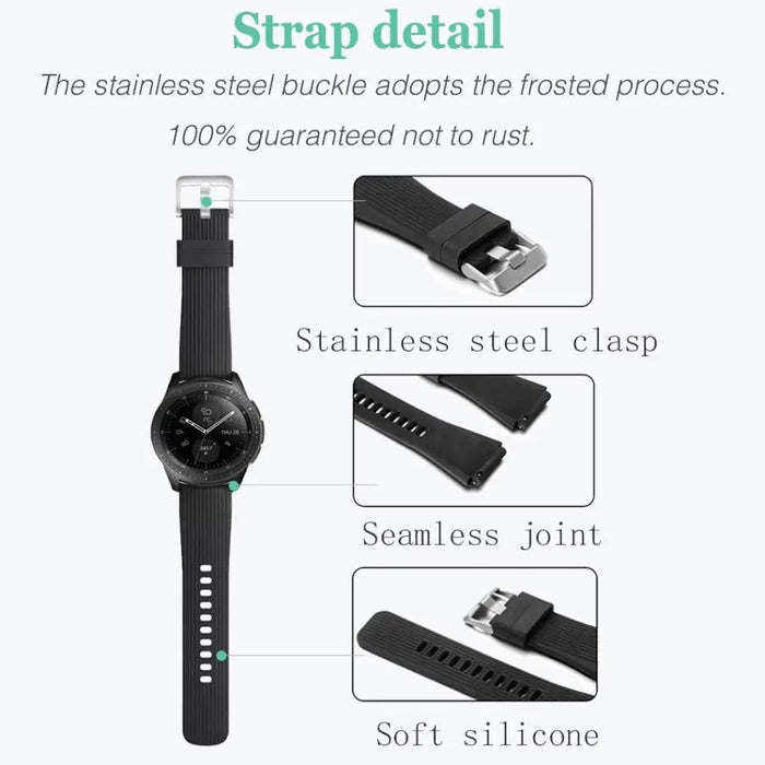 Silicone Bracelet Strap For Samsung Galaxy Huawei Watch