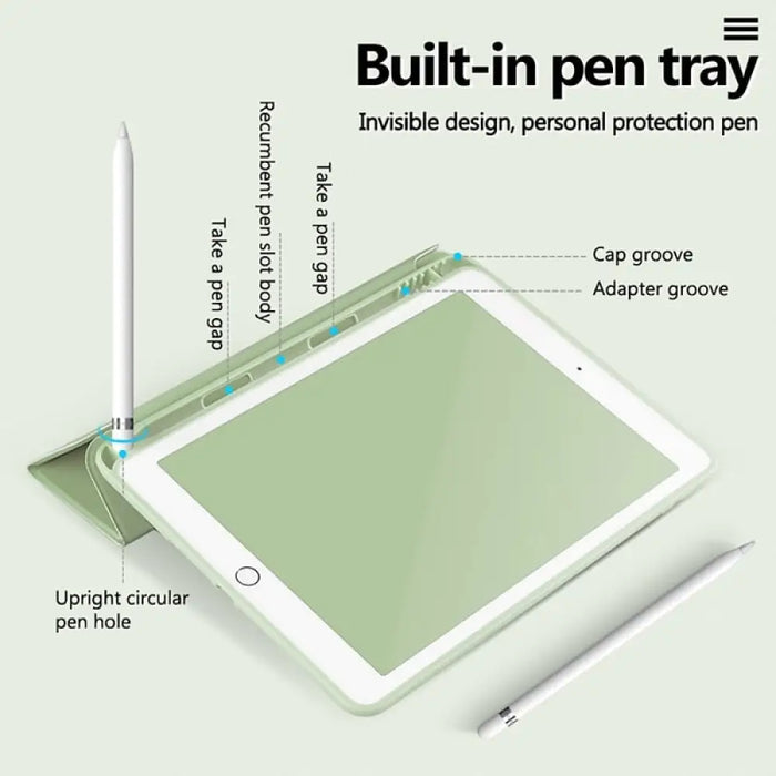 Silicone Case For Ipad 10.2 With Pencil Holder Funda 7th