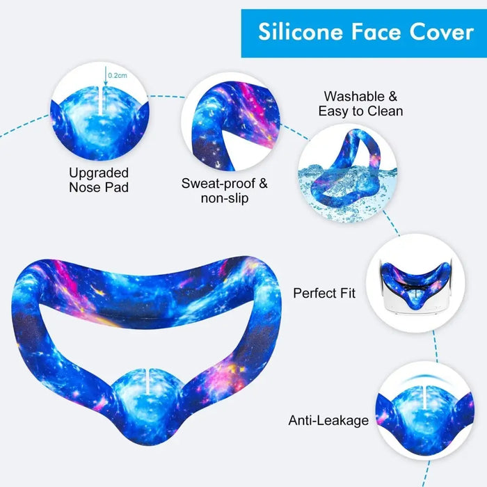 Silicone Protective Vr Headset Head Face Cover For Oculus