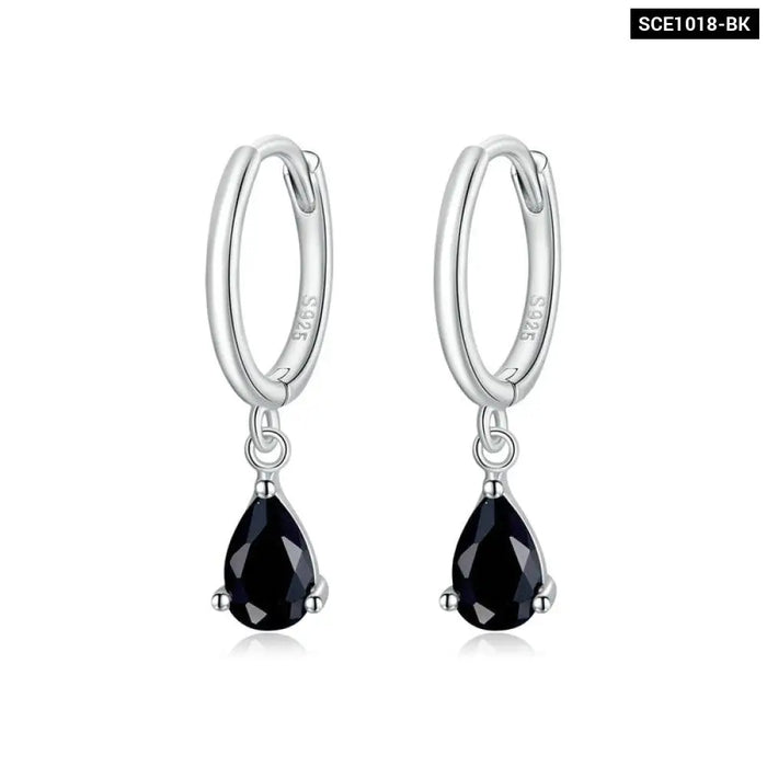 Silver Ishwar Water Drop Earrings 925 Sterling 4 Colours