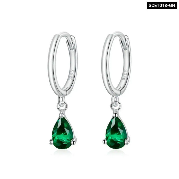 Silver Ishwar Water Drop Earrings 925 Sterling 4 Colours