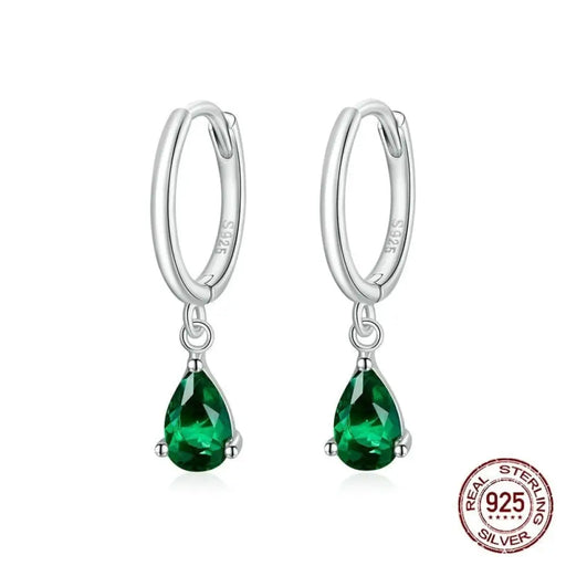 Silver Ishwar Water Drop Earrings 925 Sterling 4 Colours