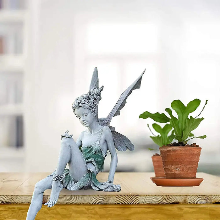 Sitting Fairy Statue For Garden Housewarming