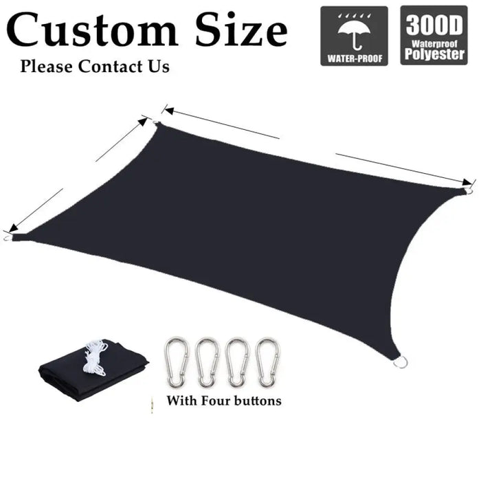 Big Size Black 300d Polyester Tarpaulin Sunshade Net Garden