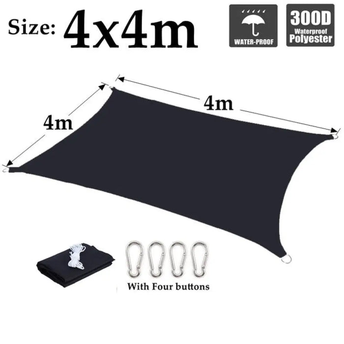 Big Size Black 300d Polyester Tarpaulin Sunshade Net Garden