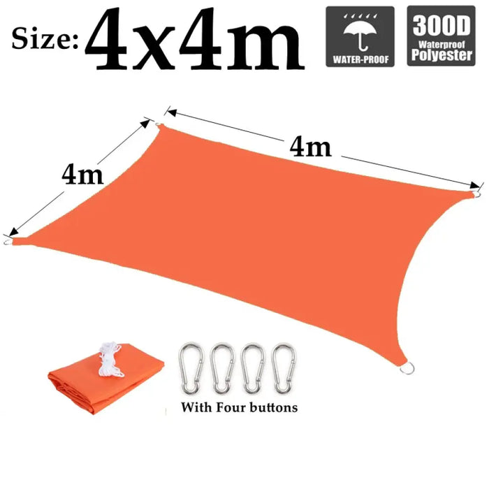 Big Size Orange 300d 100% Polyester Tarpaulin Sunshade Net