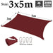 Big Size Rust Red 300d Polyester Tarpaulins Awning Garden