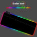 Non-slip All Black Rgb Gaming Mouse Pad For Pc Keyboard