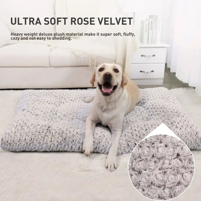 Non-slip Soft Rose Velvet Fluffy Comfy Sleeping Mat