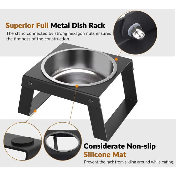 Non-slip Stainless Steel Food Water Pet Feeding Bowl