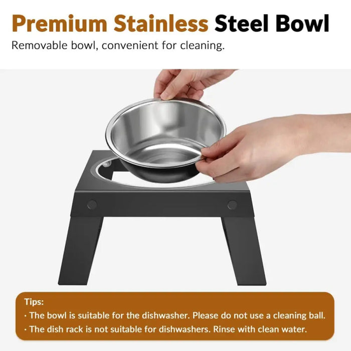 Non-slip Stainless Steel Food Water Pet Feeding Bowl