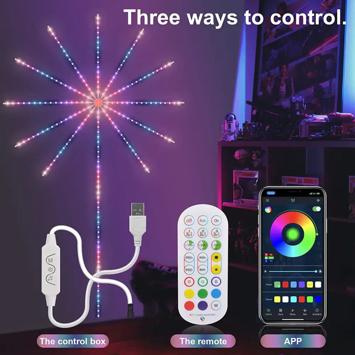 Smart Led Light Strip Diy Firework Remote Bluetooth Usb