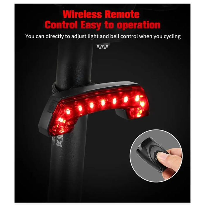 Smart Wireless Remote Control Tail Light For Bicycle