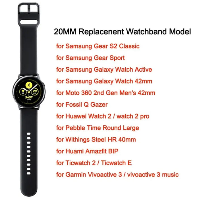 Soft Silicone Strap For Samsung Galaxy Watch Xiaomi