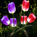 Vibe Geeks Solar Powered Tulip Flower Outdoor Garden