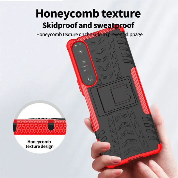 For Sony Xperia 1 Iv 5g Case 2-in-1 Splicing Hybrid Tpu