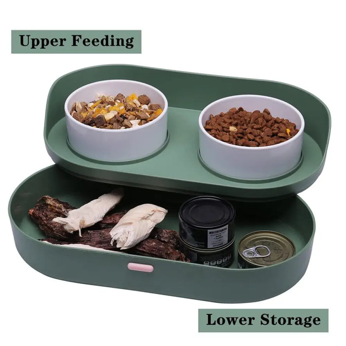 No Spill Anti Vomiting Food Water Bowls For Cat Small