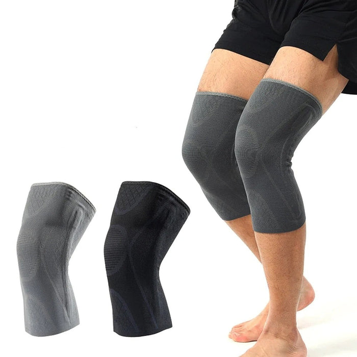 Sport Knee Compression Leg Sleeves With Spring Stabilizers For Cycling Running Basketball Weightlift