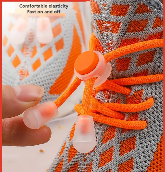 Spring Lock Without Ties Elastic Sneakers Shoe Laces For Kids & Adults Shoes