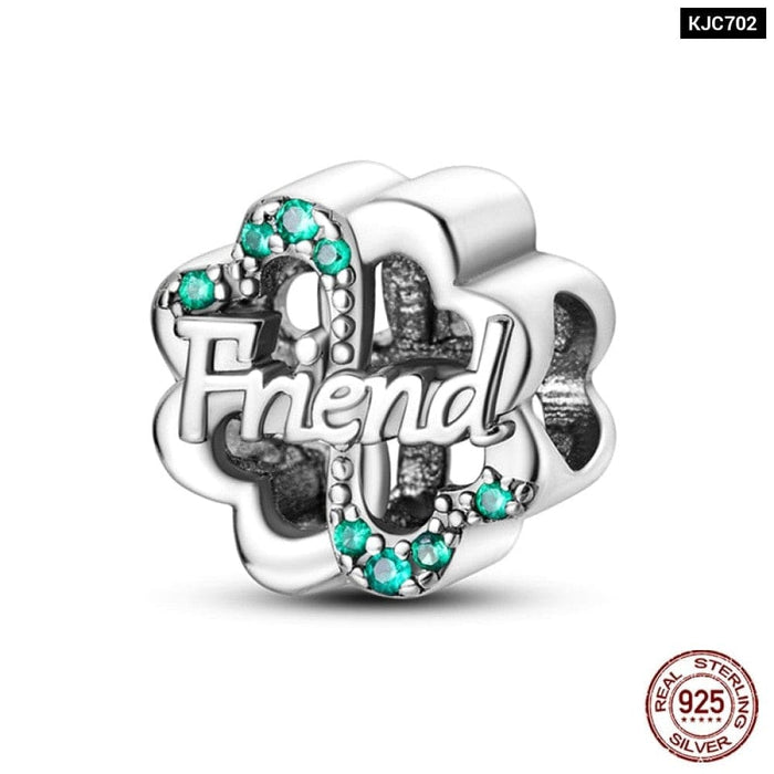 Spring Lucky Four Leaf Clover Series 925 Sterling Silver Charms Beads Fit Pandora 925 Original Bracelet DIY Jewelry