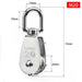 Ss304 Stainless Steel Pulley M15 20 25 32 50 75 Swivel