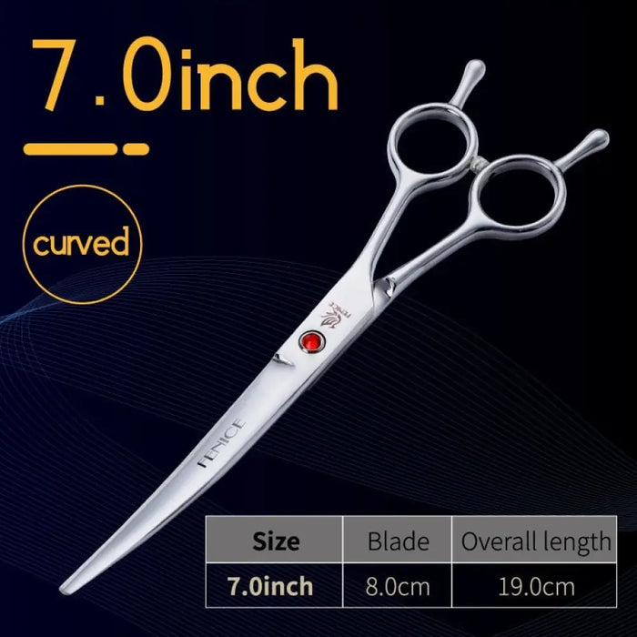 Stainless Steel 7 7.5 8 Inch Curved Scissors Pet Dog