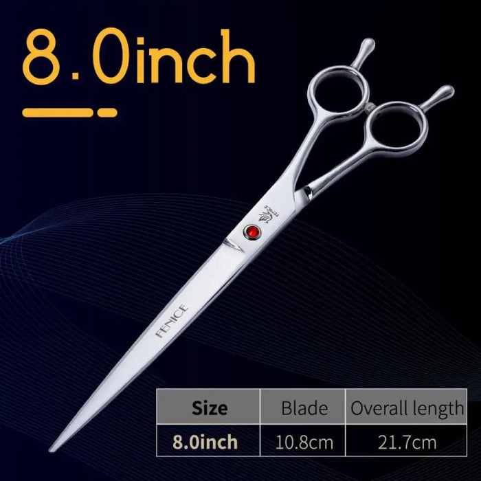 Stainless Steel 7 7.5 8 Inch Curved Scissors Pet Dog