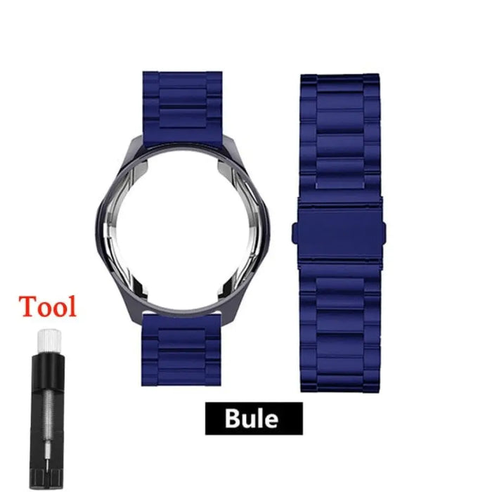 Stainless Steel Case+watch Band With Tool For Samsung Galaxy