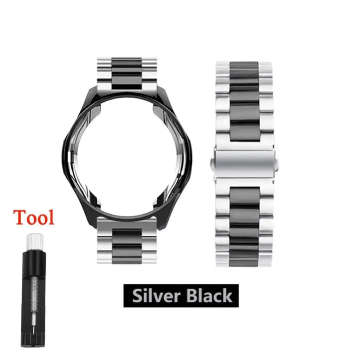 Stainless Steel Case+watch Band With Tool For Samsung Galaxy