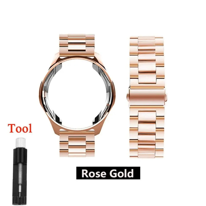 Stainless Steel Case+watch Band With Tool For Samsung Galaxy