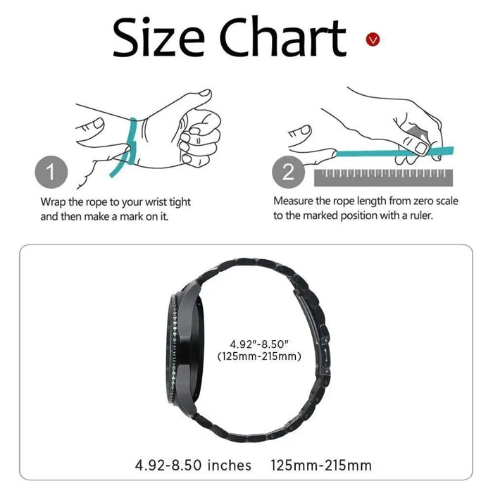 Stainless Steel Curved Strap For Samsung Galaxy Watch