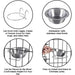 Stainless Steel Durable Water Drinking Food Hanging Pet