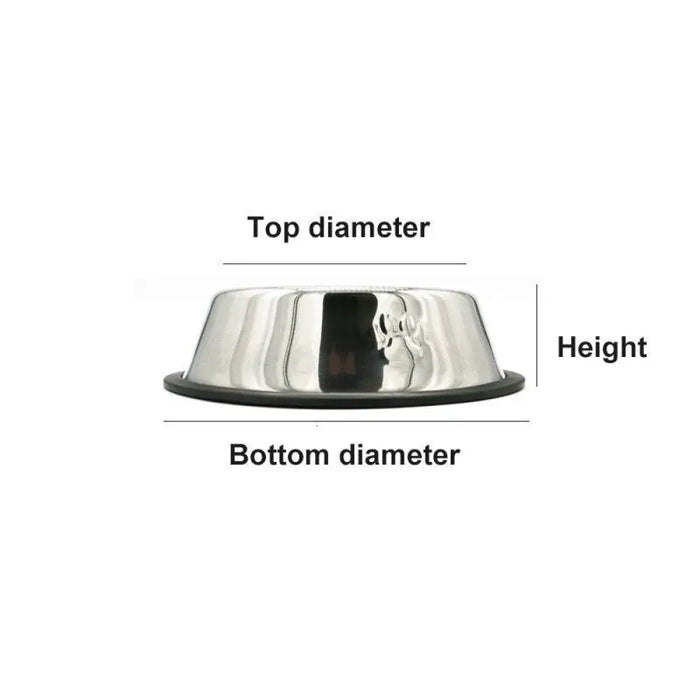 Stainless Steel Durable Pet Water Food Feeder Bowl