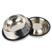 Stainless Steel Durable Pet Water Food Feeder Bowl