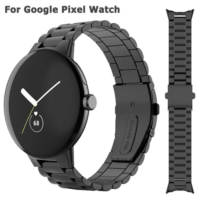 Stainless Steel No Gaps Classic Buckle Strap For Google