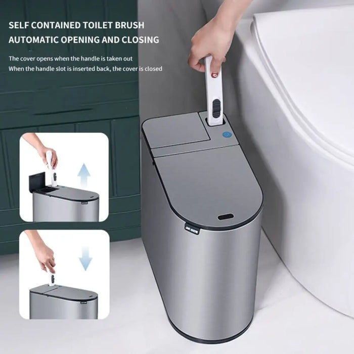 Stainless Steel Narrow Smart Sensor Waterproof Trash