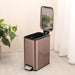 5l Stainless Steel Rectangle Step Trash Bin For Kitchen