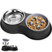 Stainless Steel Non-slip Pet Water Food Dishes Feeder Bowls