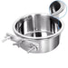 Stainless Steel No Spill Water Food Pet Feeder Hanging Cage