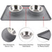 Stainless Steel Non-toxic Pet Water Food Double Bowl