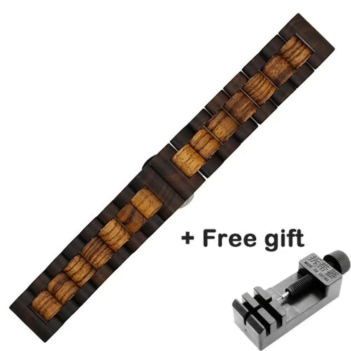 Stainless Steel Wood Replacement Watch Band For Huawei