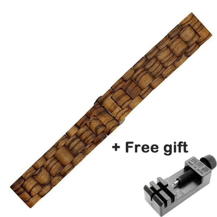 Stainless Steel Wood Replacement Watch Band For Huawei