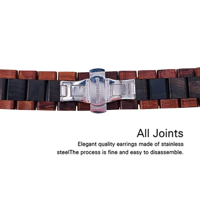 Stainless Steel Wood Replacement Watch Band For Huawei