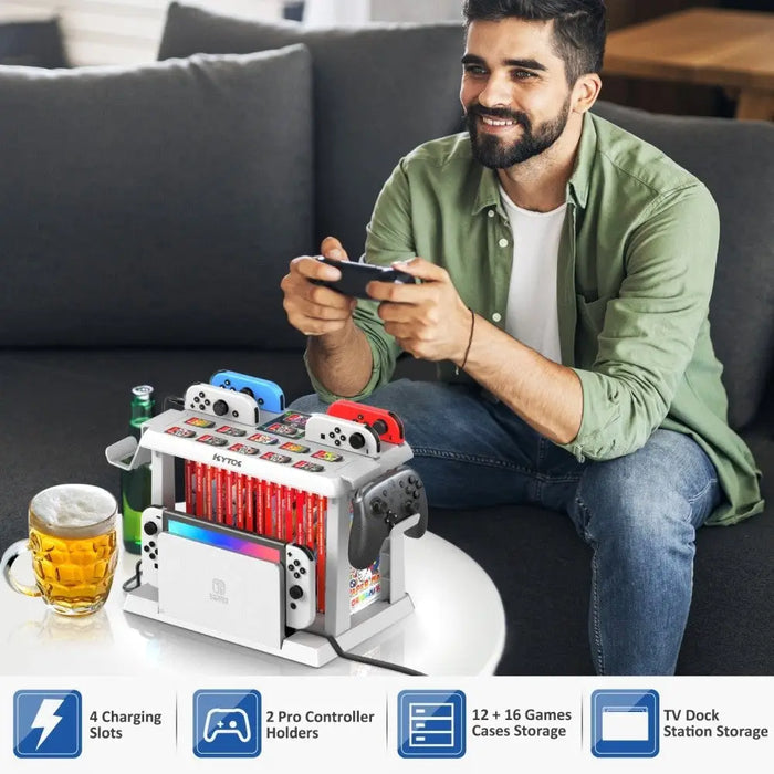 Storage Tower Charging Dock Station For Nintendo Switch Oled