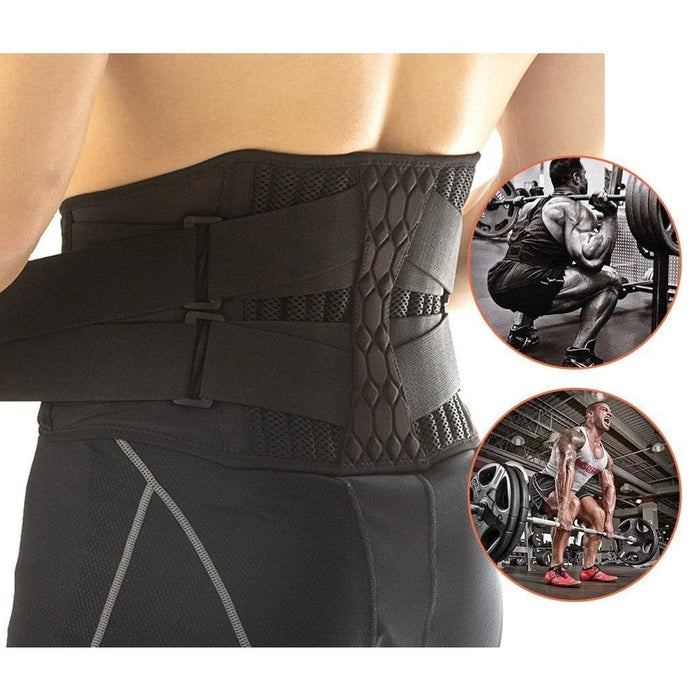 Strong Lower Back Brace Sweat Slim Belt For Sports Pain Relief