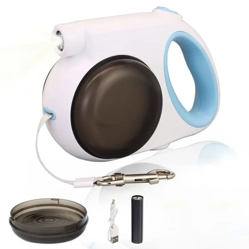 Strong No Tangle Light Retractable Leash With Water Bowl